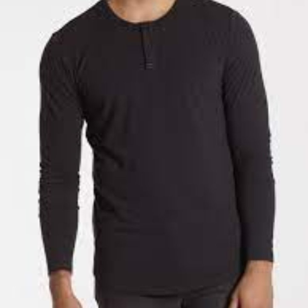 X-CUTS CURVE-HEM LONG SLEEVE BLACK